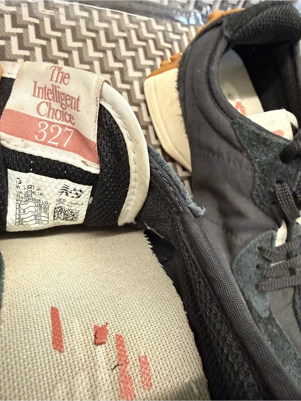 New Balance Black and White Retro Runner Sneakers